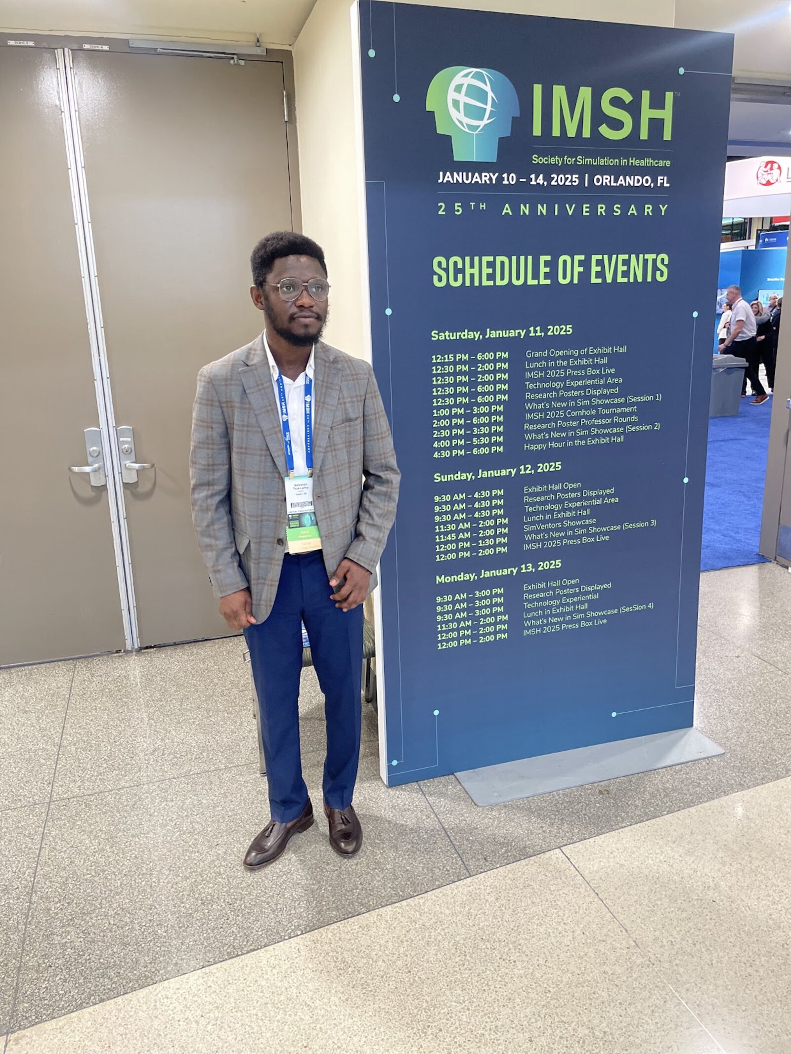 Solomon Teye-Lartey at the IMSH 2025 Society for Simulation in Healthcare conference, Orlando